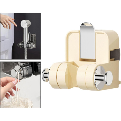 Shower Head Holder with Adjustable Angle Wall Mount No Drill Waterproof Universal Fit 2