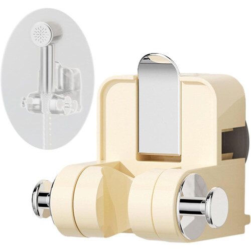 Shower Head Holder with Adjustable Angle Wall Mount No Drill Waterproof Universal Fit 1