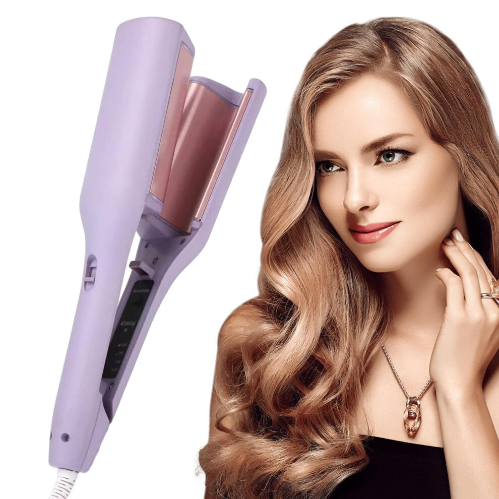 32mm Curling Wand with Adjustable Temperature for Deep Wave Voluminous Hairstyles Travel Use