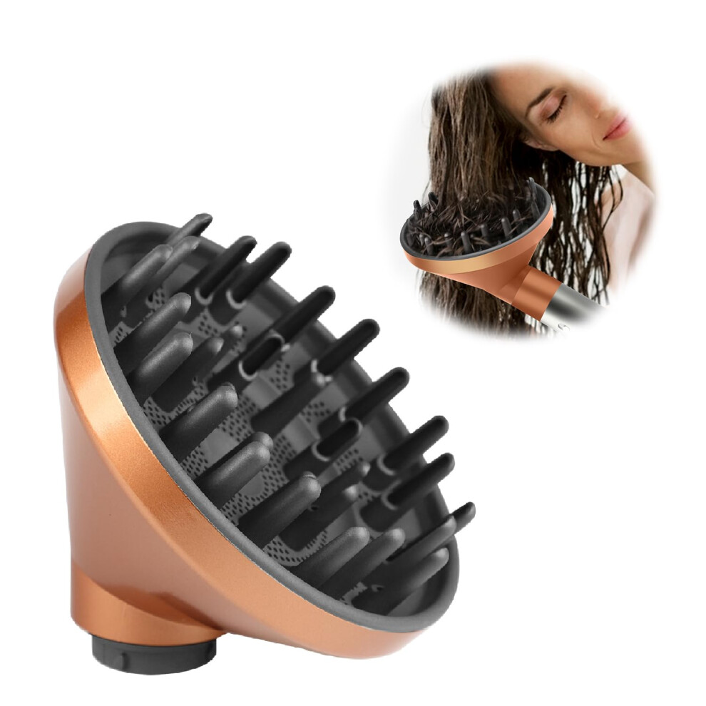 Gold Airwrap Diffuser Attachment For Frizz Reduction And Curl Shape Preservation, 97336501 For Dyson Airwrap