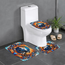 Broncos Team 3-delige badkamertapijtset, antislip badkamertapijt, 31,5 x 20 inch