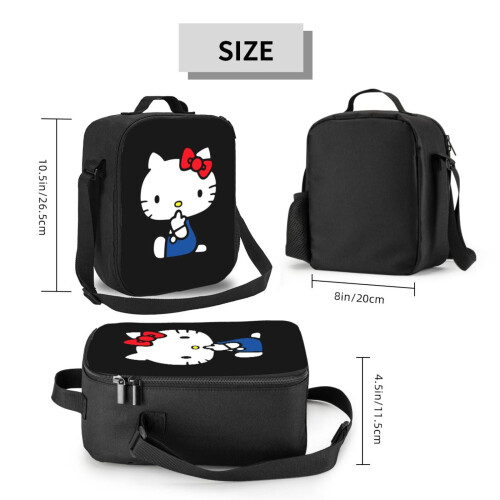 Hello Kitty Μονωμένη Τσάντα Φαγητού Φορητή Επαναχρησιμοποιούμενη Κουτί Φαγητού με 1