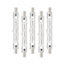 5-pack R7s 118 mm 400 W 230 V, R7s halogen linjär ljuskälla, dimbar halogenlampa för byggarbeten 400 W