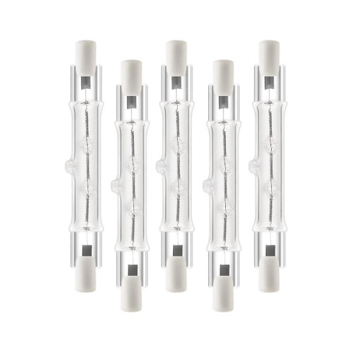 5-pack R7s118mm400W230V, R7s Halogen Linear Light Source, Dimmable Halogen Lamp for Construction Work400W