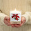 Ljus, elegant glasburk, med Pointsettia-design 1