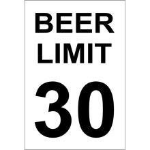 Beer Limit30Dimensiune: Semn metalic ingenios 8x12inch