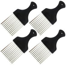 4-pack Afro Kam Metallplockning Fläta Frisör Detangle Peruk Hårstylingverktyg