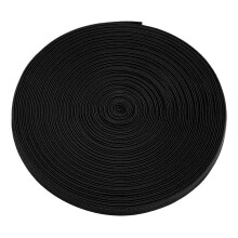 ROSENICE10m x6mm Banda elástica plana para tejer, costura, hilo elástico, cordón elástico para mangas de ropa interior (Negro)