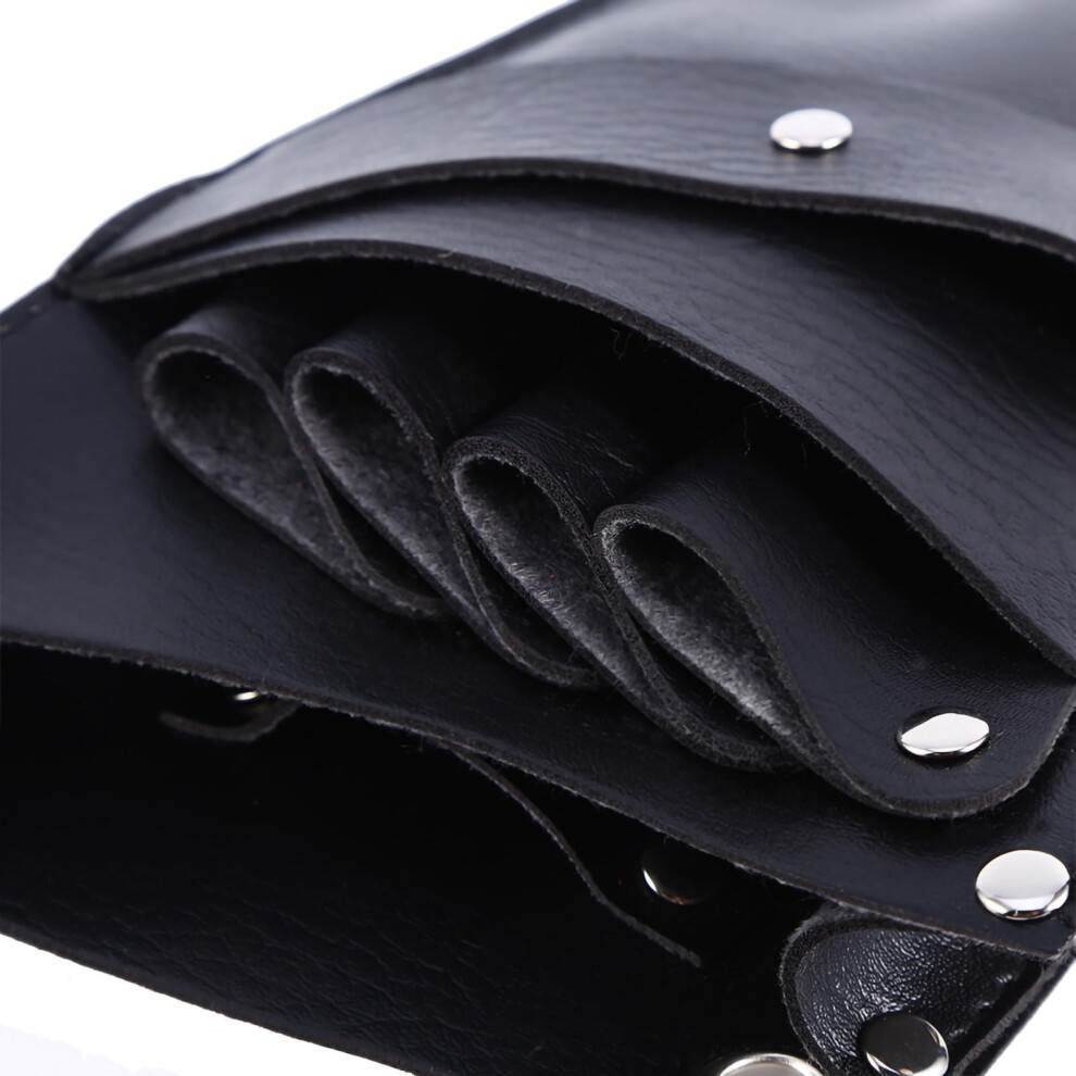 Professional Pu Leather Hair Scissor Holster With Multiple Pockets Barber Waist And Shoulder Tool Bag 9099447805256