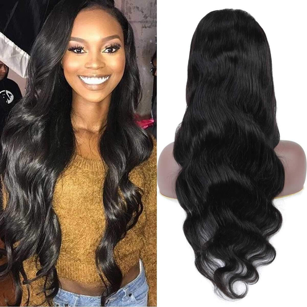 30 Inch Body Wave Human Hair Lace Closure Wig Natural Hairline 4x4 Brazilian Virgin Hair