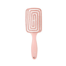 Vented Paddle Hair Brush for Blow Drying, Curved Detangling Hair Brush for Women, Pink