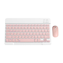 PAVEOS Bluetooth Keyboard and Mouse Set, Portable Wireless Combo for Android/PC/Tablet - Pink, compatible with xxx