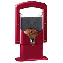 Sulgyt Bread Cutting Machine, Guillotine Style with Safety Shield, Non Stick Blade, Easy Grip Handle - Compatible with Homemade & Commercial Buns,