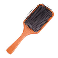 Wooden Hair Brush and Scalp Massager Comb for Gentle Scalp Massage, Compact Travel Size, Men Hair Styling