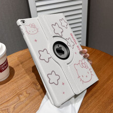 Capa protetora Hello Kitty compatível com iPad Air 6 de 11 polegadas, nova capa giratória de couro de geração 8/9/10, Air 54, anti-queda.