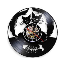 Home Decor Gnobogi Vinyl Record Wall Clock Double Vintage Wall Home Decor Stylized Wall Clock on Clearance