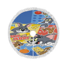 Tom en Jerry Anime Kerstboomjurk - Franjes, zachte, leuke kerstboomjurk, feestdecoratie, kerstversiering - 91 cm