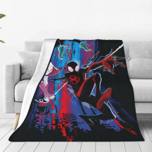 Roztomilá anime deka Into The Spider-Verse, vhodná do všetkých ročných období, super mäkká a ľahká flanelová deka, 60x50 palcov, útulný