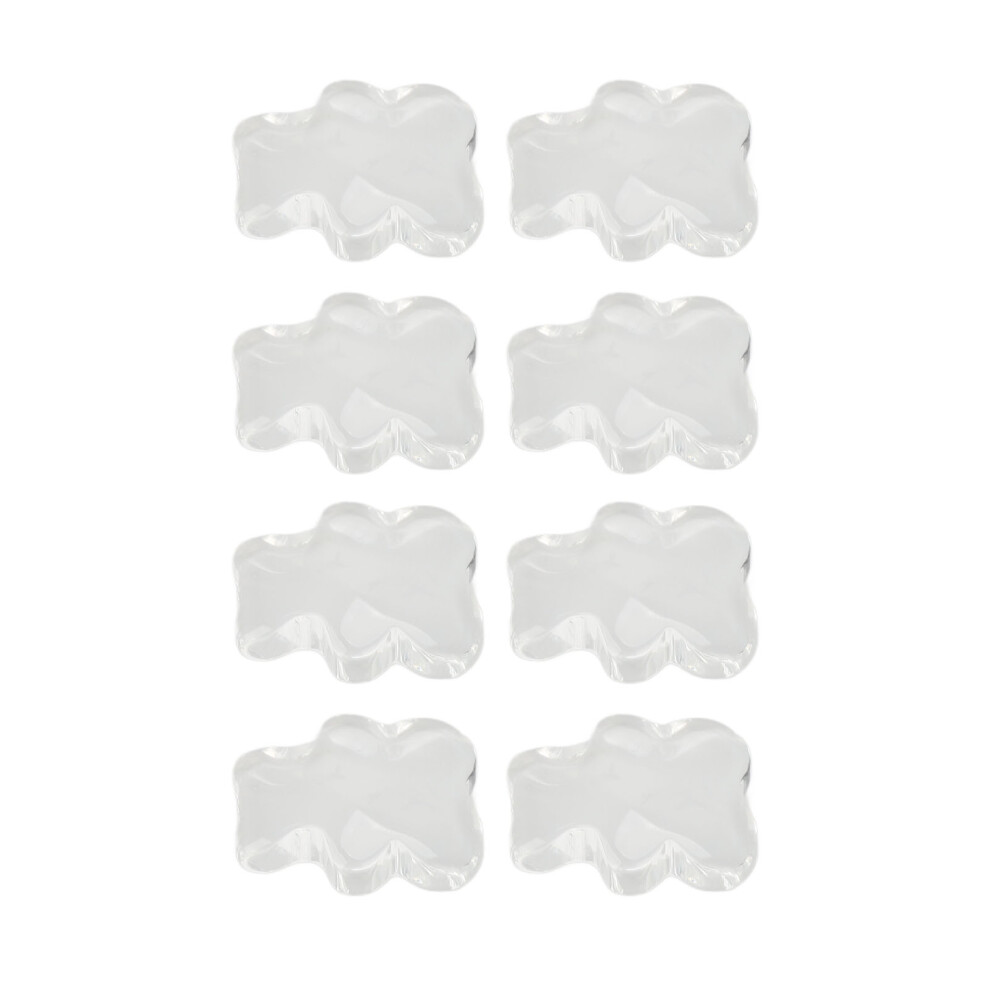 Clear Nail Tips 50pcs Water Ripple Glass Little Bear for Natural Look Manicure