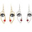 Women's Face Statement Drop Earrings Gold 3