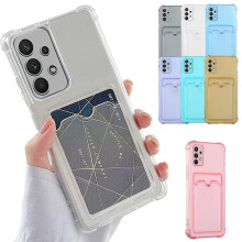 Compatible with Samsung Galaxy A32 5G - Case / Protection / Card Slot Transparent