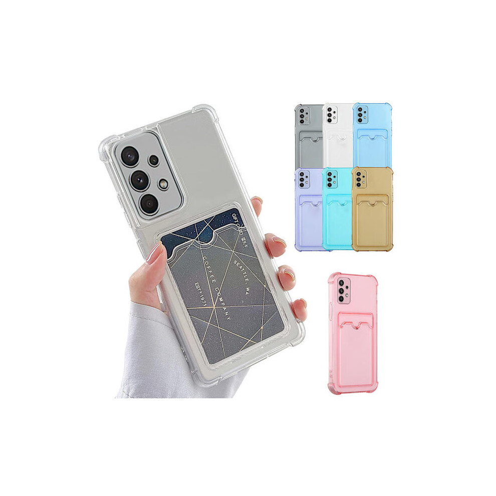 Compatible With Samsung Galaxy A32 5G - Case / Protection / Card Slot Transparent 9482726617242