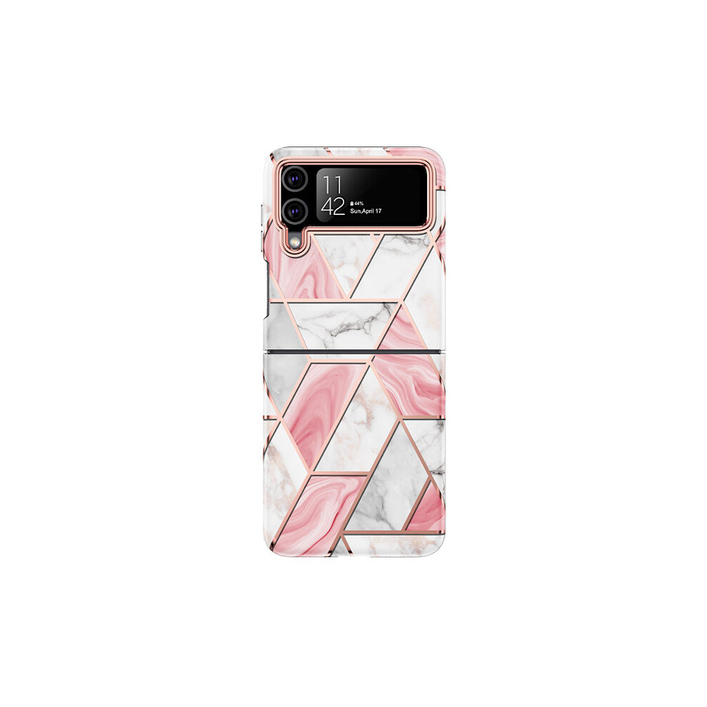 Compatible With Samsung Galaxy Z Flip 4 - Elegant Marble Protective Case Pink 9482726617303