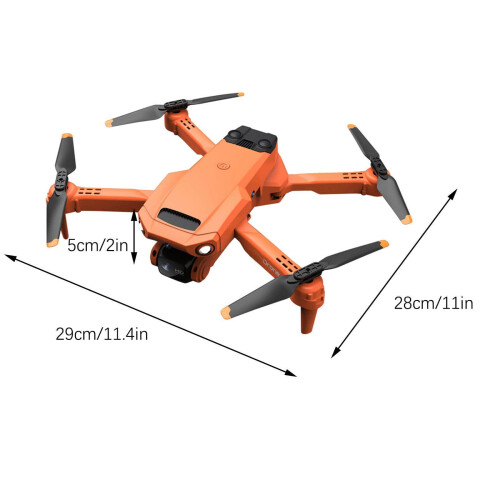 Drone Four-sided Obstacle Avoidance Folding Lens HD Aerial Quadcopter, （Orange）, DV Camera 1