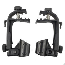 RONSHIN 2pcs Drum Mount Microphone Clamp Holder With Screws Flexible Adjustable Clip-on Drum Mount Stand Accessories
