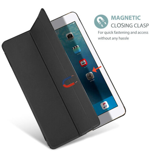 Capa INF compatível com iPad de 9,7 polegadas, compatível com iPad 5/6 e iPad Air 1/2, Smart Cover preta. 1