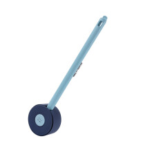 1 Set Silikon-Toilettenbürste mit Halterung, Wandmontage, passend für Badezimmer-WC-Becken, Blau