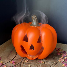 Yakbaofuo Kürbis-Räuchergefäß aus Kunstharz, Halloween-Dekoration mit herausnehmbarem Aschebehälter, Geschenkidee für Zuhause, kompatibel mit