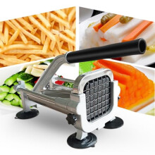 Heavy Duty French Fry Cutter with Ergonomic Long Handle, Commercial Potato Slicer for Home and Restaurant