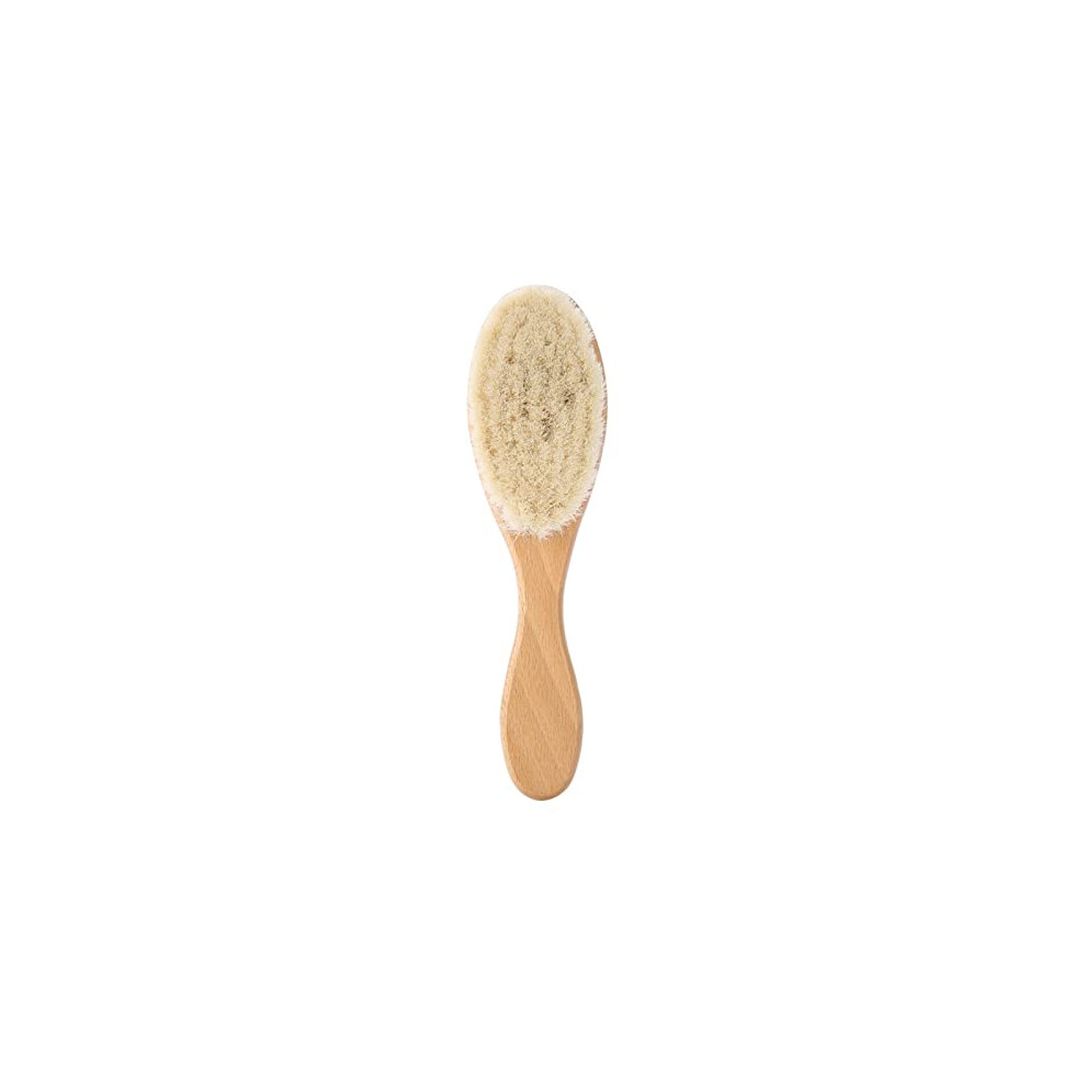 Handpolished Goat Hair Beard Brush for Men with Ergonomic Antislip Handle, Soft Bristles for Gentle Grooming