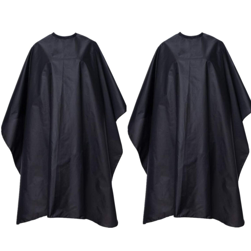 2 Pack Professional Barber Cape Waterproof Nylon Hairdressing Cape with Snap Closure for Salon Use