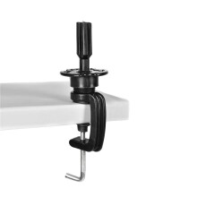 Mannequin Head Stand with Secure Grip for Hair Styling and Braid Practice, Black Clamp Holder