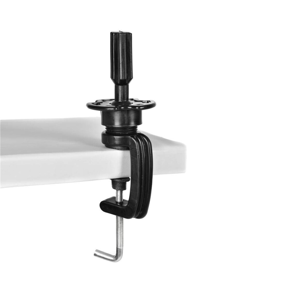 Mannequin Head Stand with Secure Grip for Hair Styling and Braid Practice, Black Clamp Holder