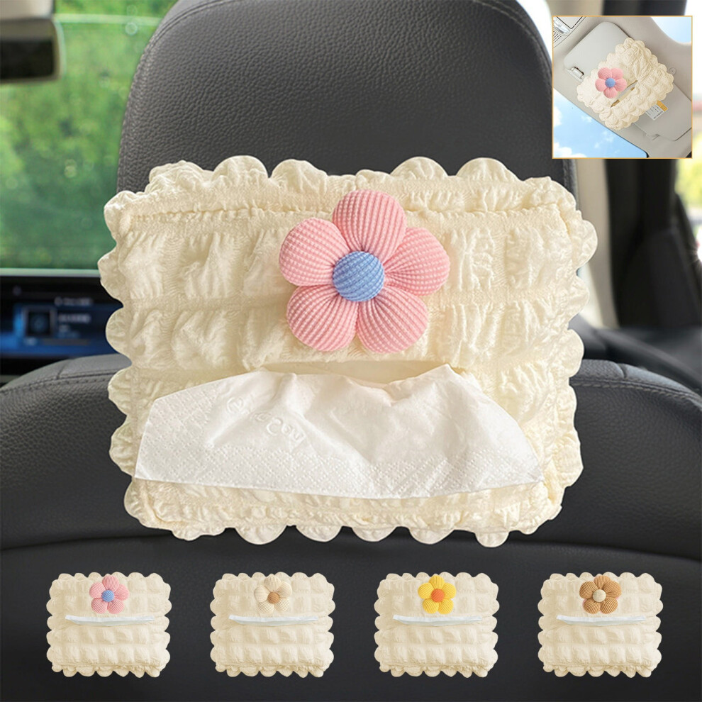 Jacenvly Clearance Party Decorations, Compatible With Car Accessories Ornaments, Decompression Small Flower Tissue Box Drawer For Car Interior & 9482726618942