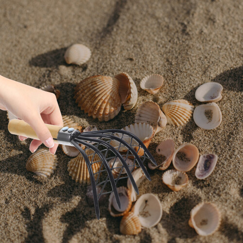 Scraper Tool Clamptight Clamming Shell Digging Rake for Wood Handle Dredge with Mesh Stainless Steel 2