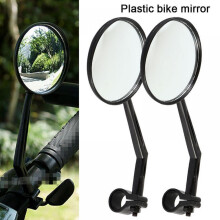 2 Pack Bicycle Rearview Mirror, 360 Adjustable Wide Angle Convex Mirror, Compatible with Electric Bicycle & Moped, Rotatable Handlebar Mirror for