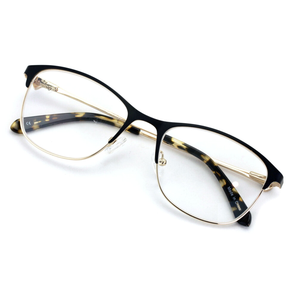 V.W.E. Premium Women's Half Frame Reading Glasses with Rhinestones