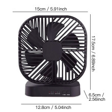 Magnetic USB Fan USB or Aa Battery Powered Desk Fan with 3 Speed Timing Function