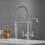 Kitchen Spring Water Filter Faucet with Double Handle, Black Pull Down Mixer Tap 4