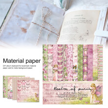 Hesroicy 24 Sheets DIY Scrapbook Paper - Clear Printing, Easy to Cut, 6 Inches, Photo Album Background Paper, Handicrafts Decor