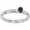 Created Sapphire Sterling Silver Single-Stone Ring 1