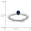 Created Sapphire Sterling Silver Single-Stone Ring 7