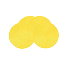 100Fens Round Rop Cotton Braided Table Place Mats Braided Coaster Placemas Non-Slip Table Mats Set of 4 for Dining Kitchen Table Washable 18cm
