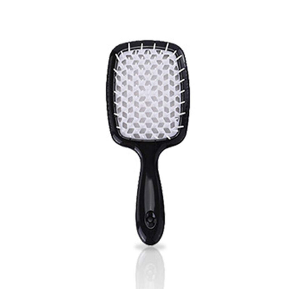 Black Vented Hair Brush For Blow Drying With Antistatic Design, Detangling Grip For Wet And Dry Hair