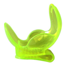 Clear ABS Tennis Ball Clip Holder for Training with Silicone Vibration Dampener Green