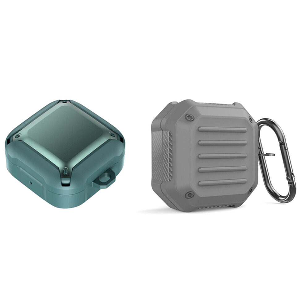 2Set Cover For Galaxy Buds Live Case Anti-Fall Cover For Buds Pro Earphone Wireless Case, & Green/Gray 9482828390272